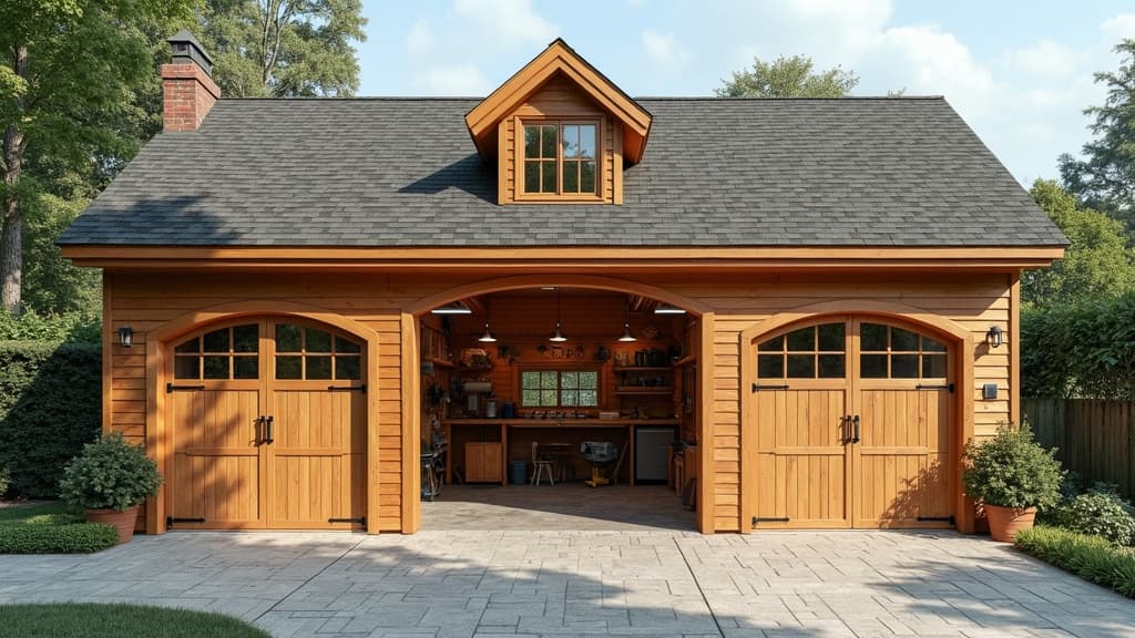Workshop shed with electric